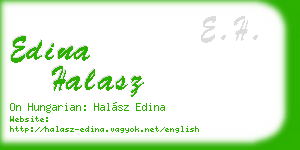 edina halasz business card